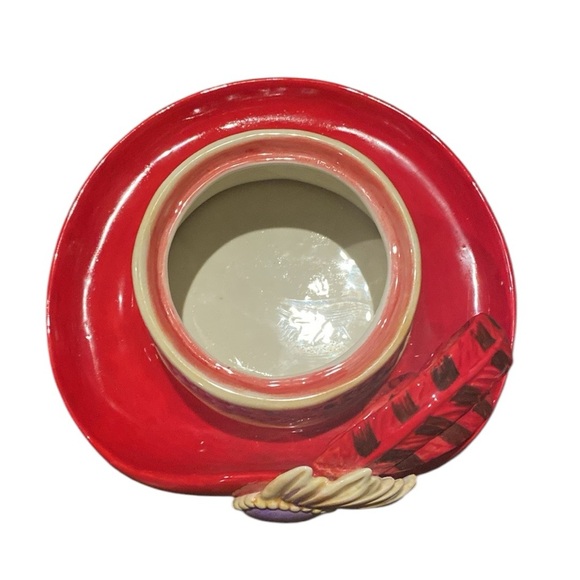 FITZ and Floyd Red Hat Trinket Jewelry Box with Lid - Picture 6 of 8